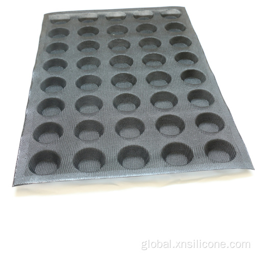 Silicone perforated 40 buns round shape bread form